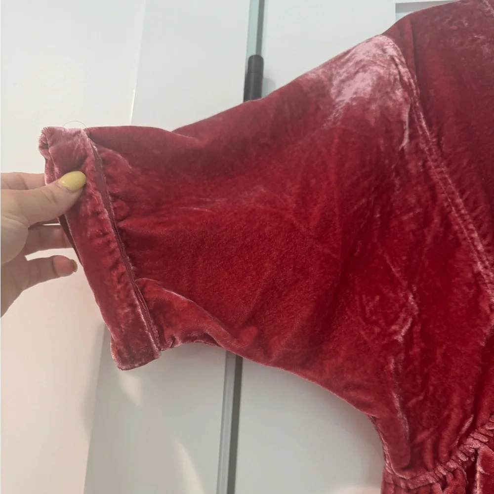 Free People Ivy Velvet Minidress Dress Tunic Size XS - Picture 3 of 9